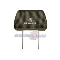 HEADREST FABRIC (LOGO) YELLOW/GREY